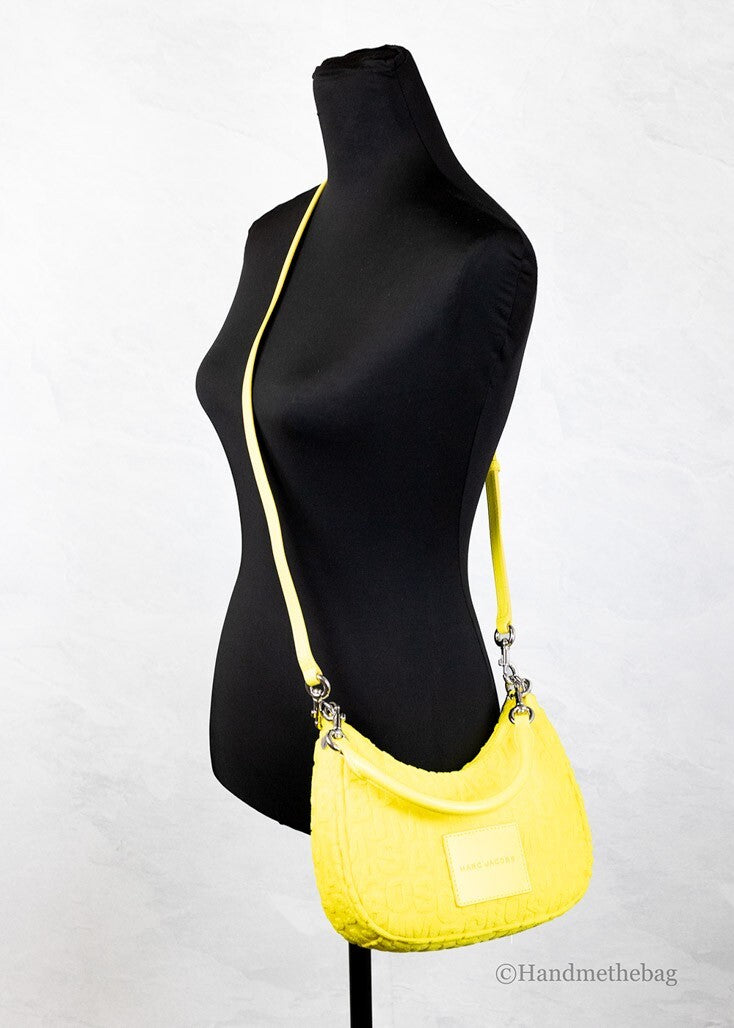 Marc Jacobs Marc Jacobs Monogram Terry Fabric Golden Kiwi Hobo Shoulder Bag Women's Purse