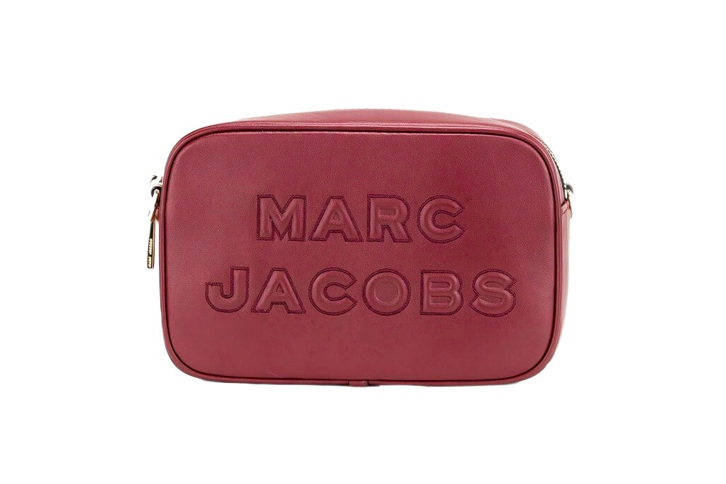 Marc Jacobs Marc Jacobs Flash Pomegranate Smooth Leather Embossed Camera Crossbody Bag Women's Purse