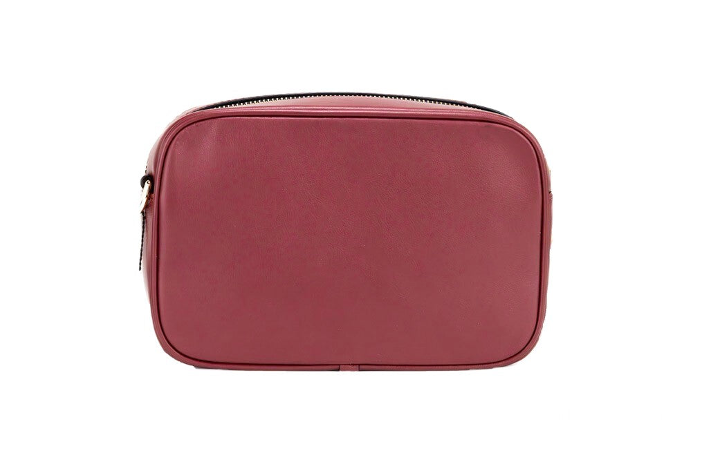 Marc Jacobs Marc Jacobs Flash Pomegranate Smooth Leather Embossed Camera Crossbody Bag Women's Purse