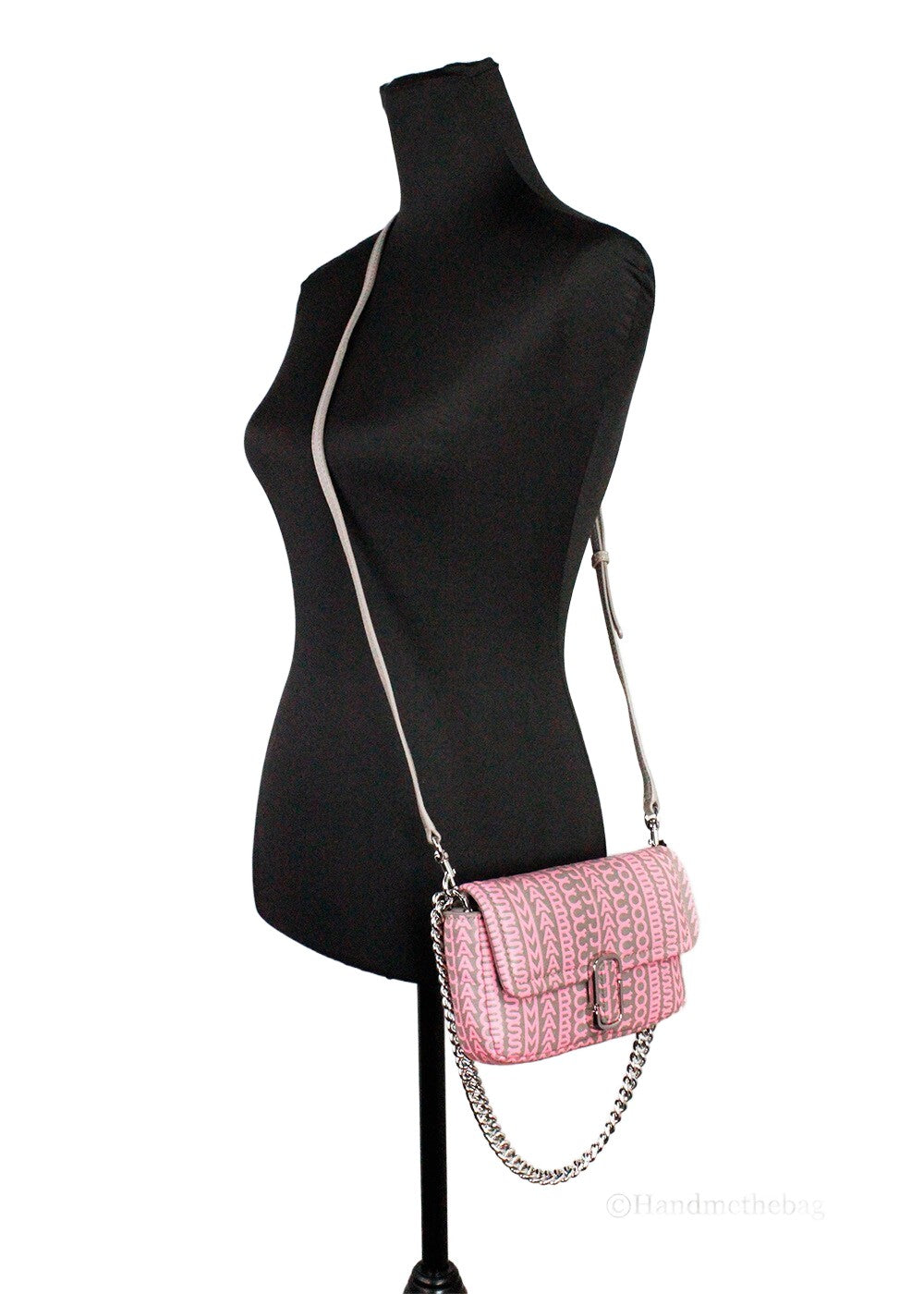 Marc Jacobs Marc Jacobs Neon Pink The Monogram Leather J Marc Mini Shoulder Bag Women's Crossbody