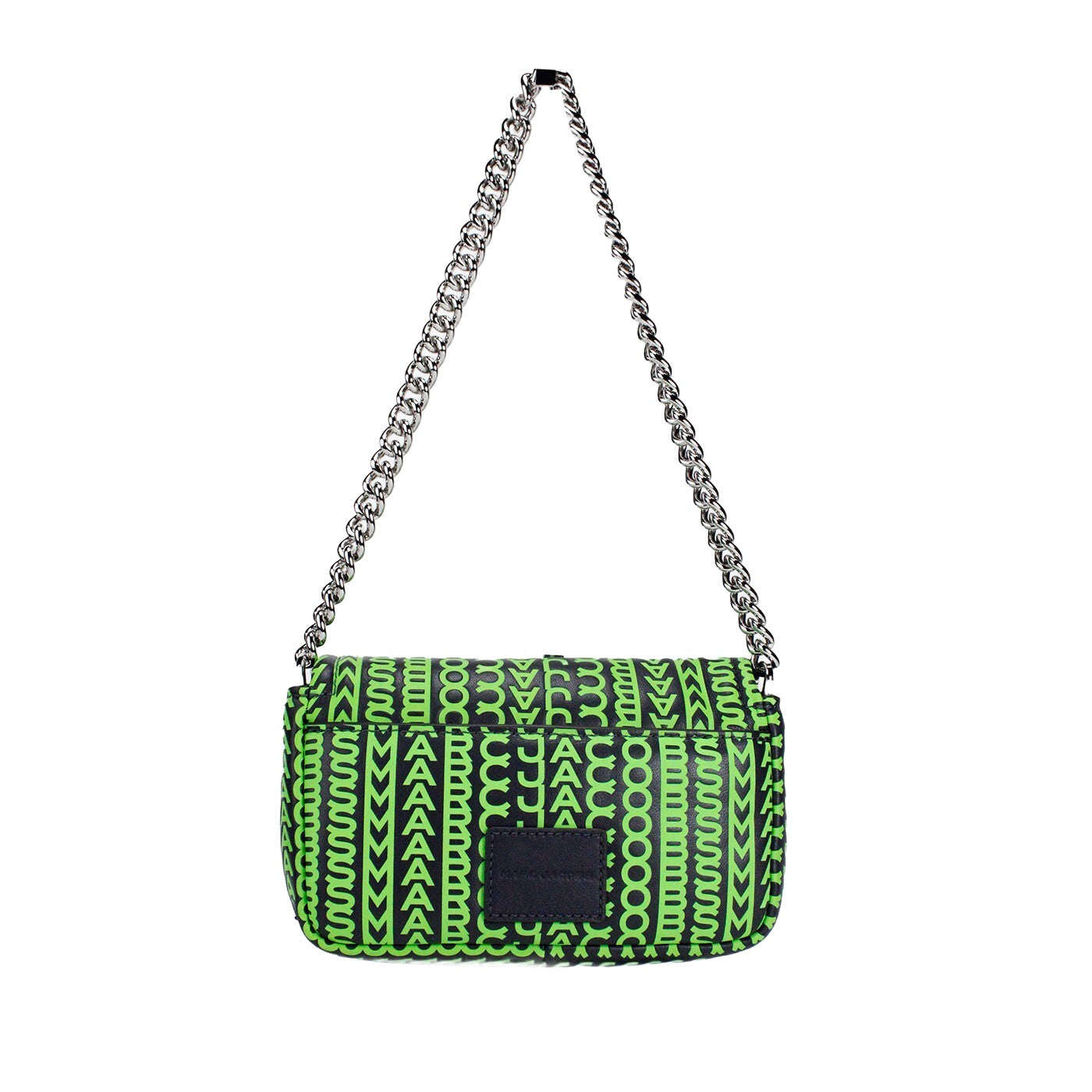 Marc Jacobs Marc Jacobs Neon Green The Monogram Leather J Marc Mini Shoulder Bag Women's Crossbody