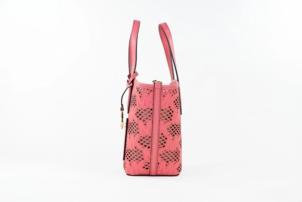 Michael Kors Michael Kors Kimber Small Tea Rose Leather 2-In-1 Zip Tote Messenger Bag Women's Purse