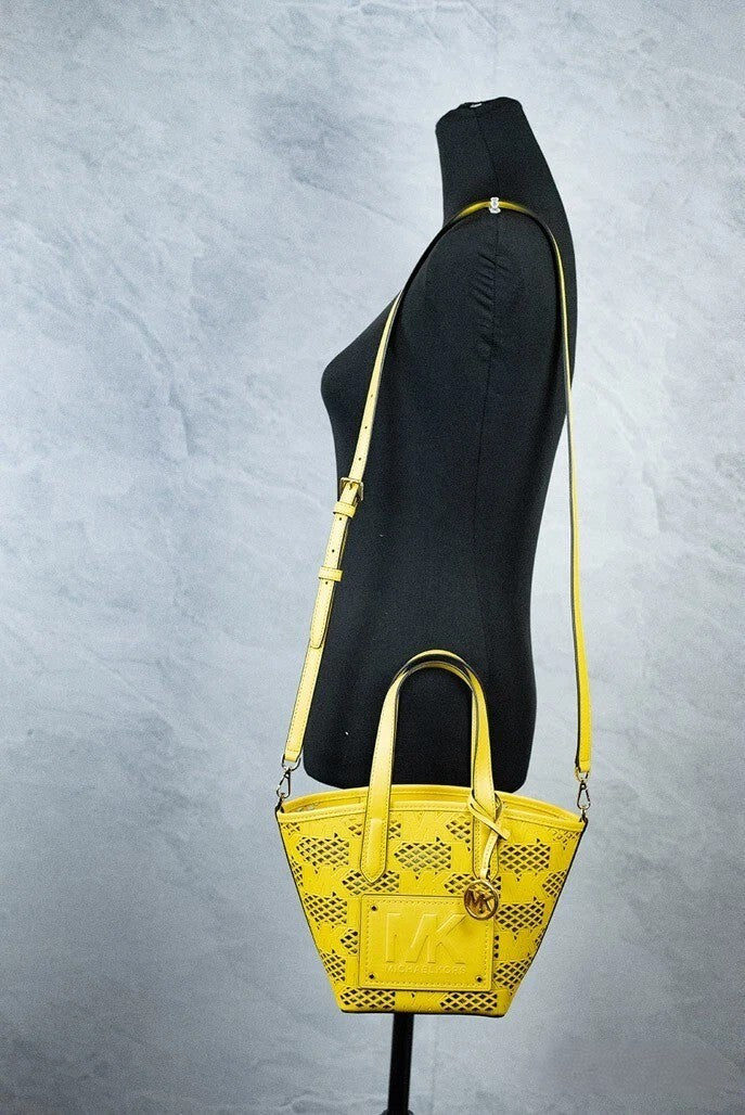 Michael Kors Michael Kors Kimber Small Daffodil Leather 2-In-1 Zip Tote Messenger Bag Women's Purse