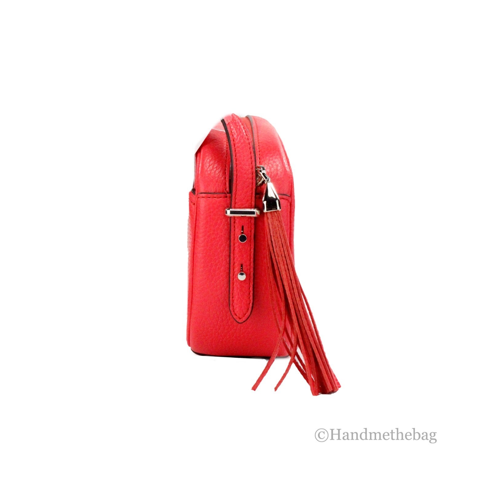 Kate Spade Kate Spade New York Women'S Kourtney Pebbled Leather Zip Around Camera Crossbody Bag Women's (Stoplight)