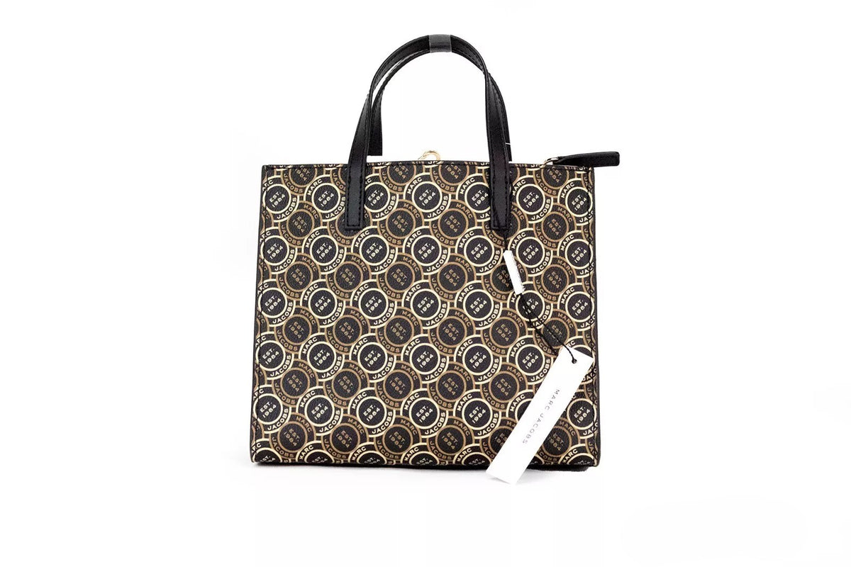 Marc Jacobs Marc Jacobs Mini Grind Signet Printed Leather Crossbody Tote Handbag Women's Purse