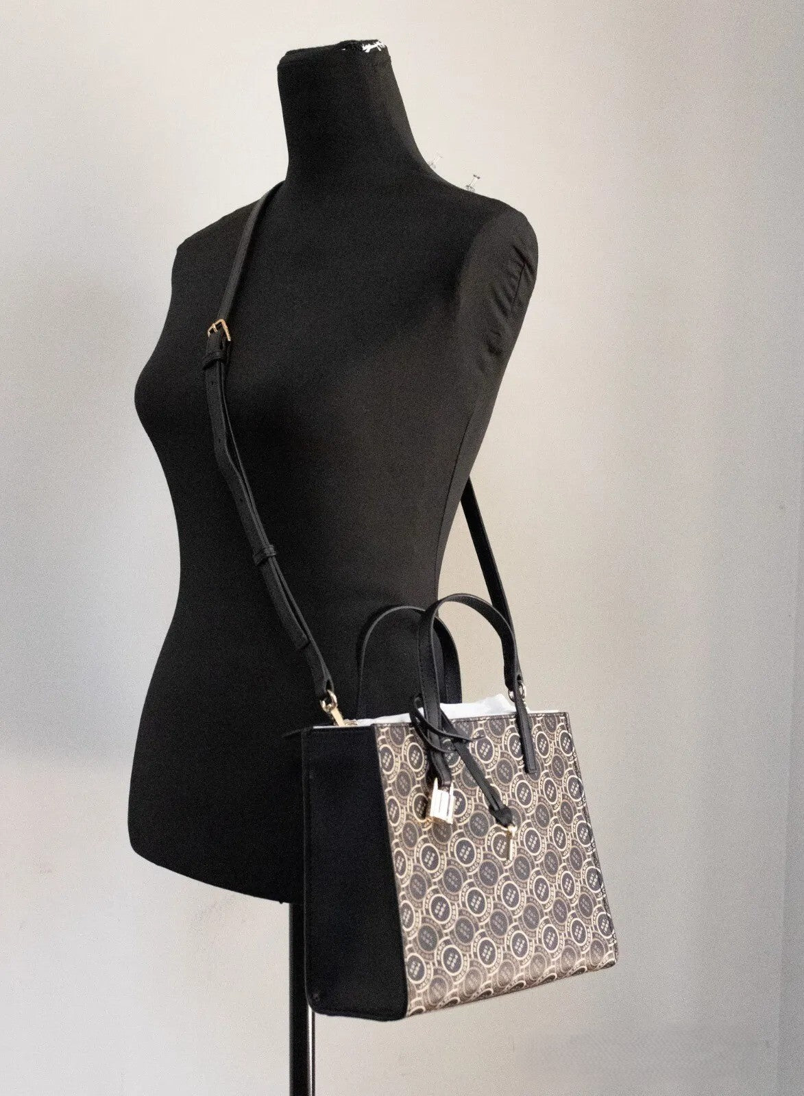 Marc Jacobs Marc Jacobs Mini Grind Signet Printed Leather Crossbody Tote Handbag Women's Purse