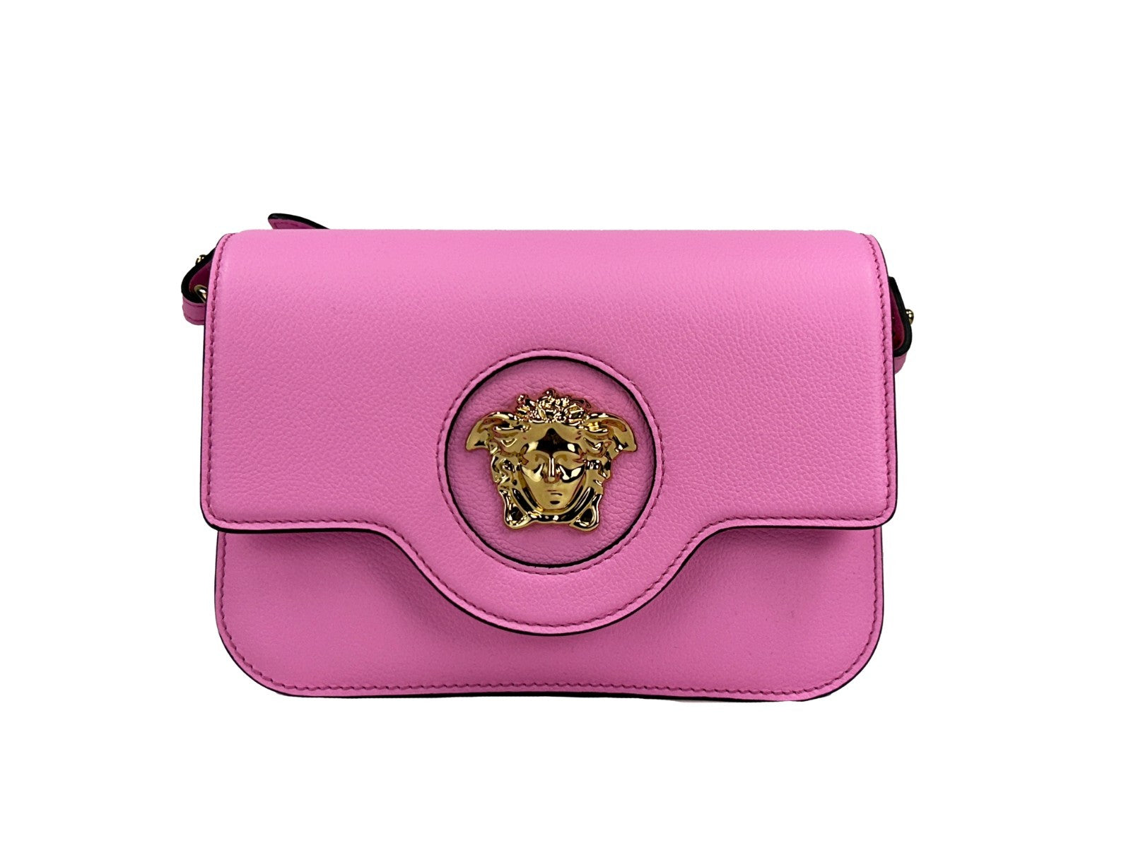 Versace Versace La Medusa Pink Leather Shoulder Crossbody Bag Women's Purse