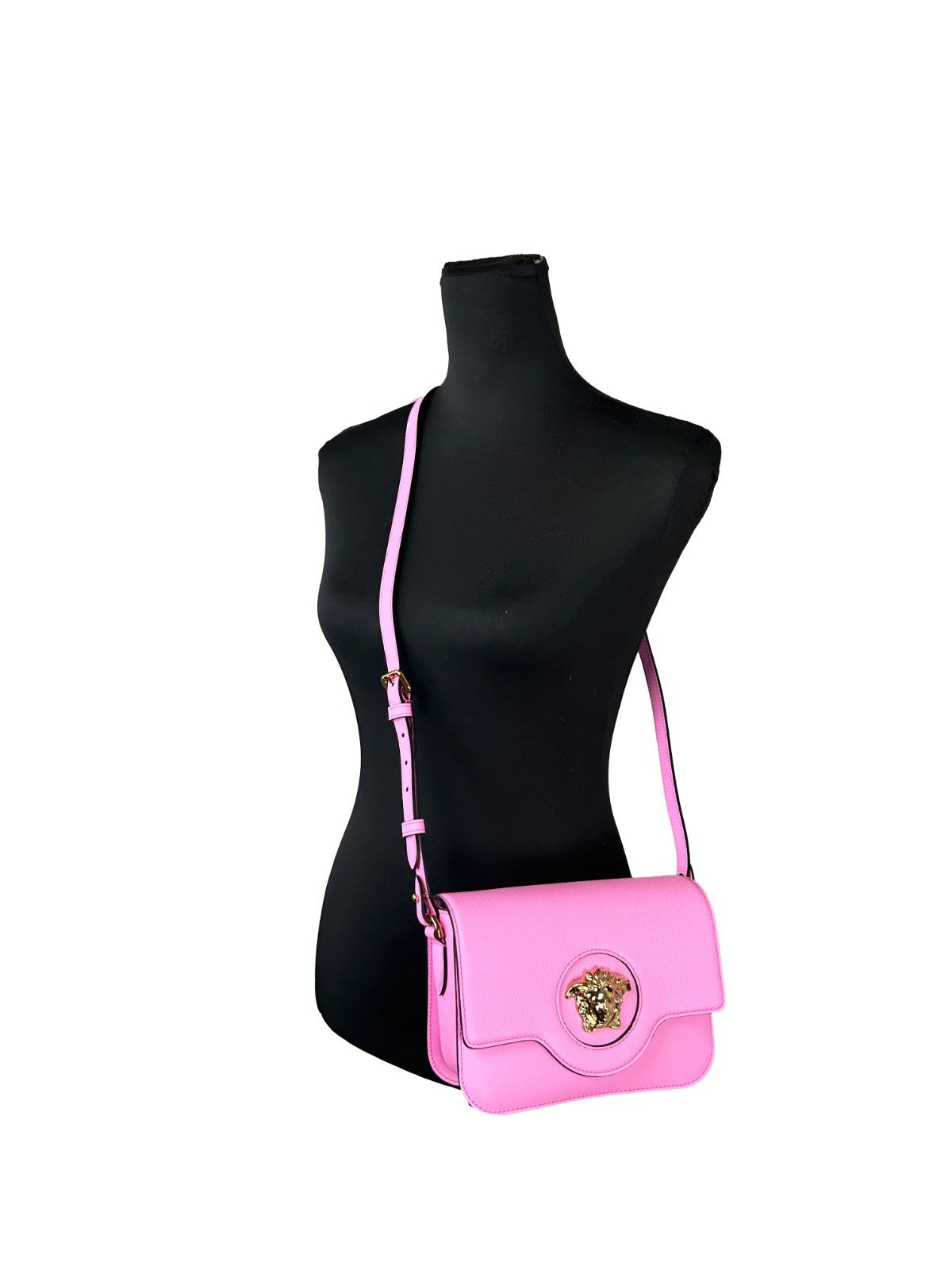 Versace Versace La Medusa Pink Leather Shoulder Crossbody Bag Women's Purse