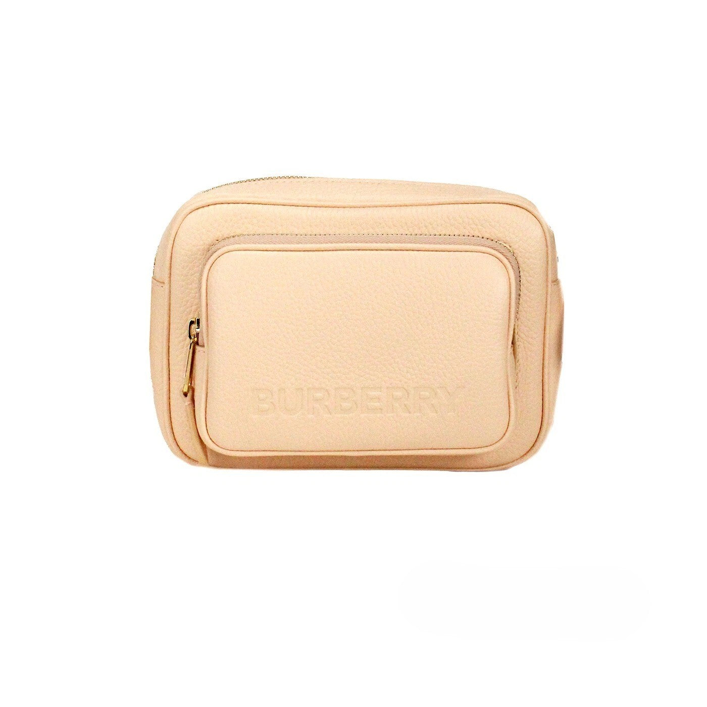 Burberry Burberry Small Branded Peach Pink Grainy Leather Camera Crossbody Women's Bag