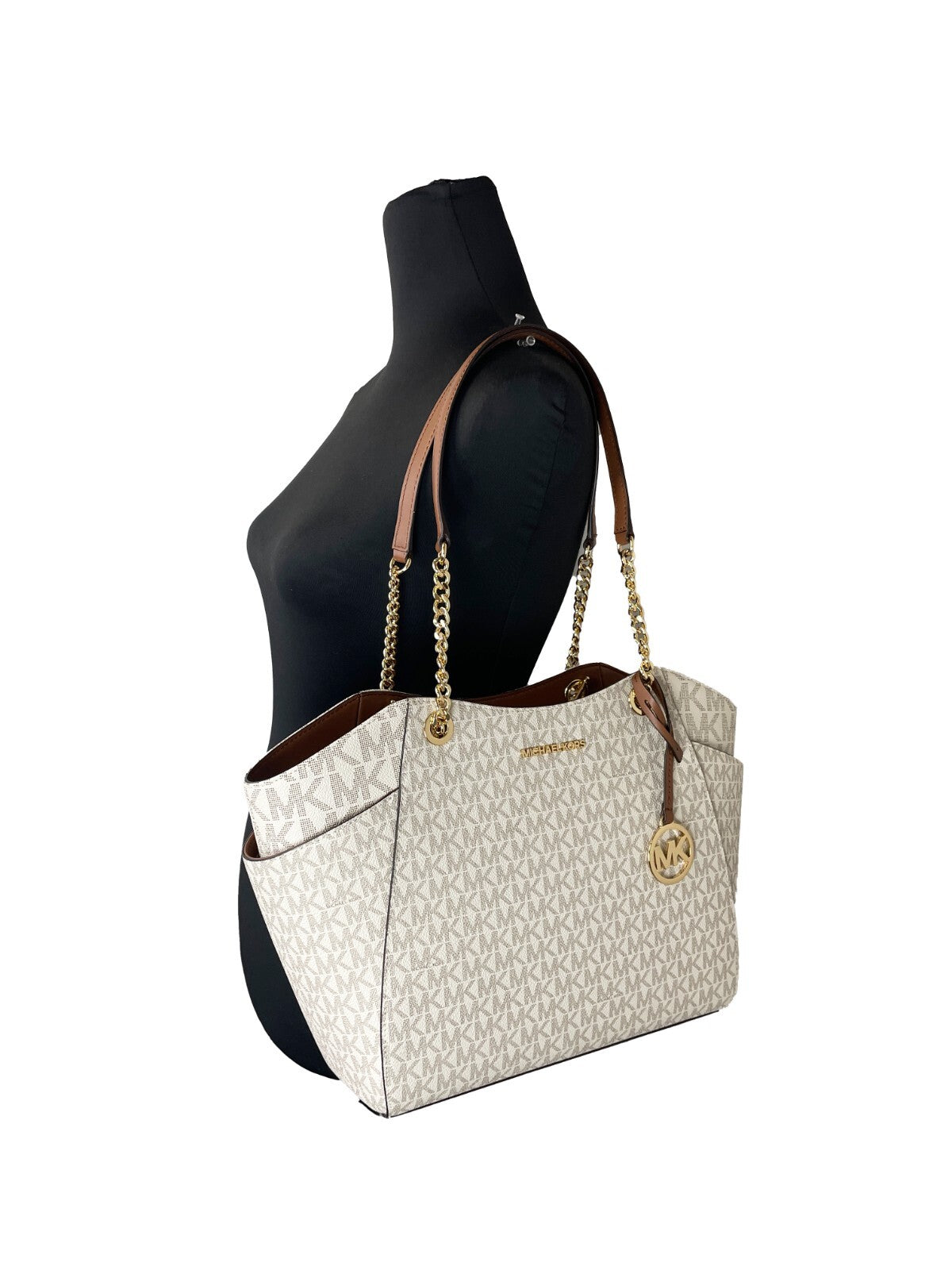Michael Kors Michael Kors Jet Set Travel Large Logo Tote Women's Vanilla