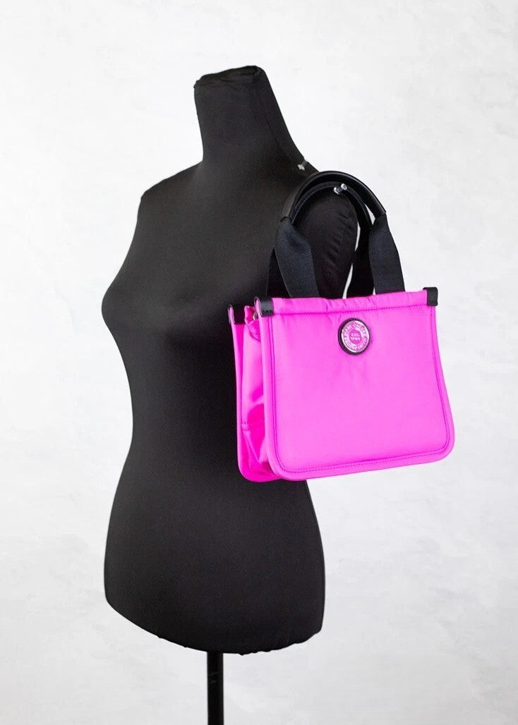 Marc Jacobs Marc Jacobs Small Neon Fuchsia Nylon Fabric Tote Convertible Bag Women's Purse
