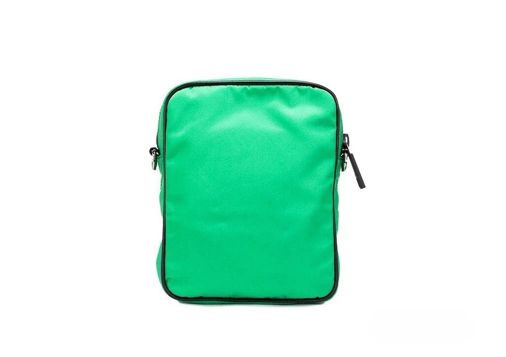 Versace Versace Small Bright Green Nylon Fabric Medusa Crossbody Messenger Bag Women's Purse