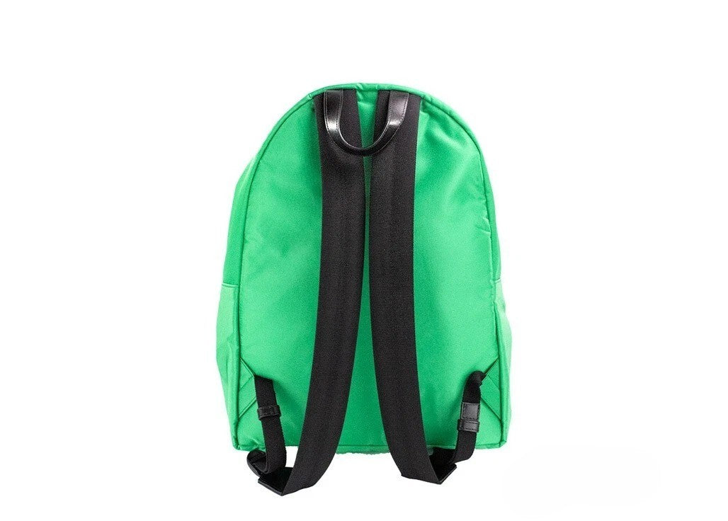 Versace Versace Large Bright Green Nylon Fabric Medusa Shoulder Backpack Women's Bookbag