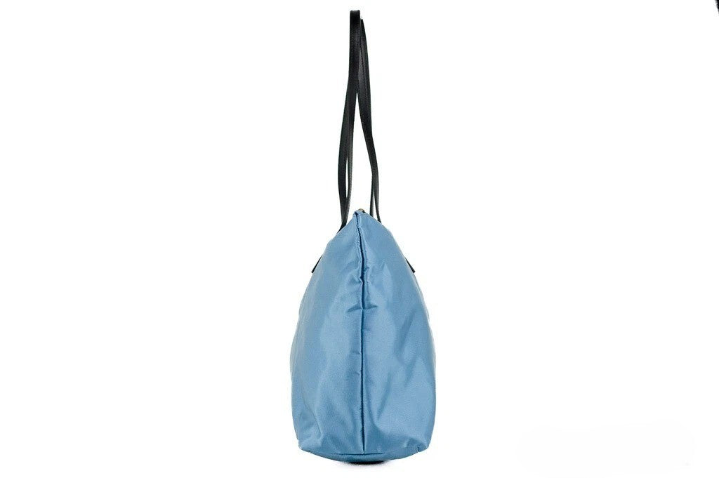 Versace Versace Portuna Medusa Medium Cornflower Blue Nylon Leather Tote Bag Women's Purse