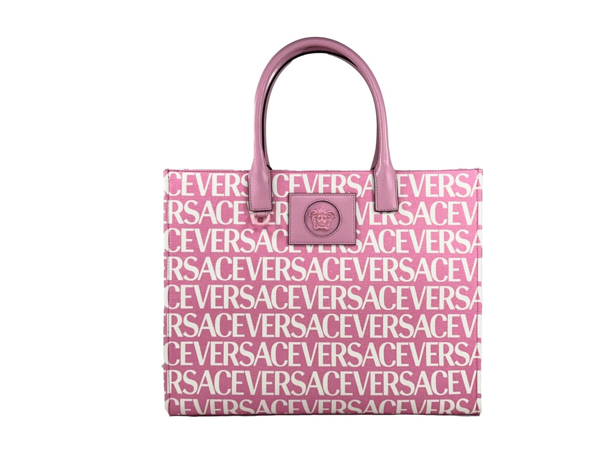Versace Versace Medusa Large Canvas Large Tote Bag Baby Women's Pink