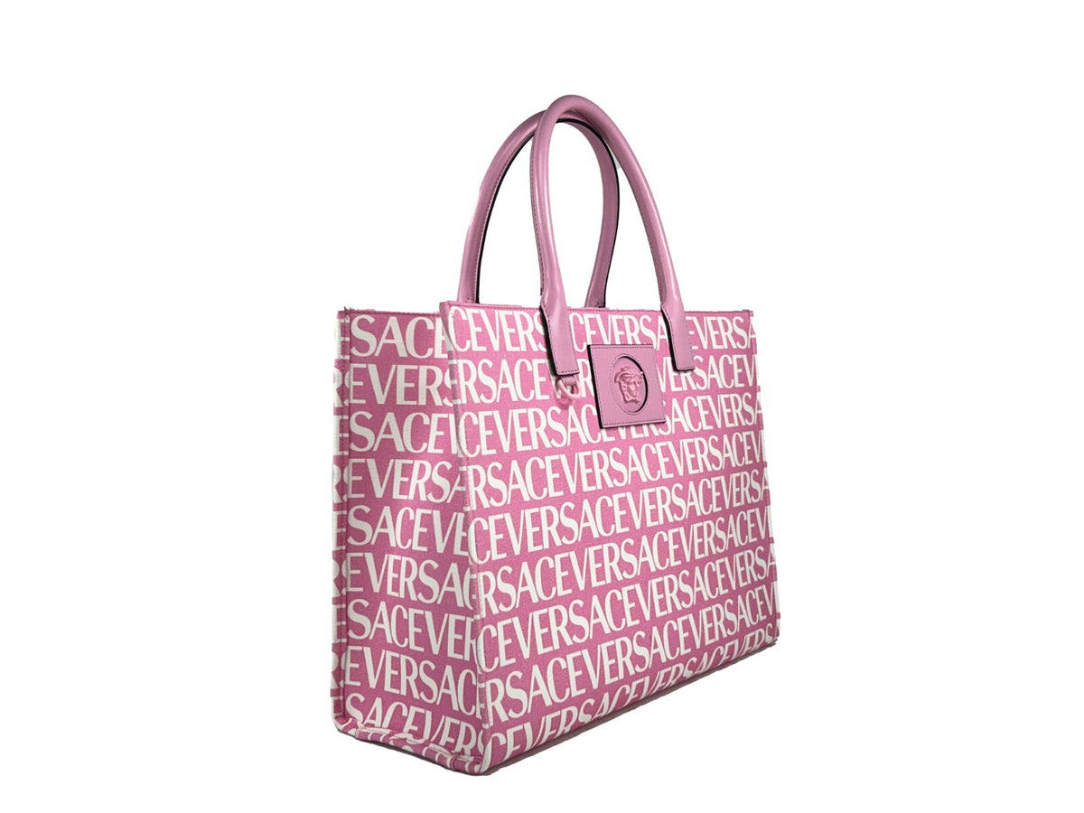 Versace Versace Medusa Large Canvas Large Tote Bag Baby Women's Pink