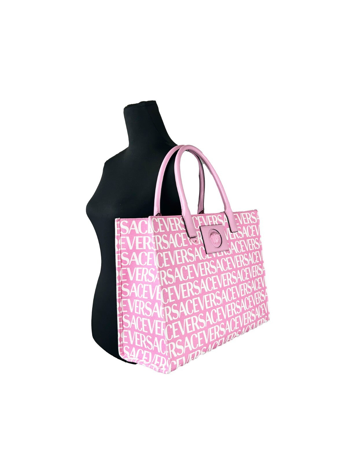 Versace Versace Medusa Large Canvas Large Tote Bag Baby Women's Pink