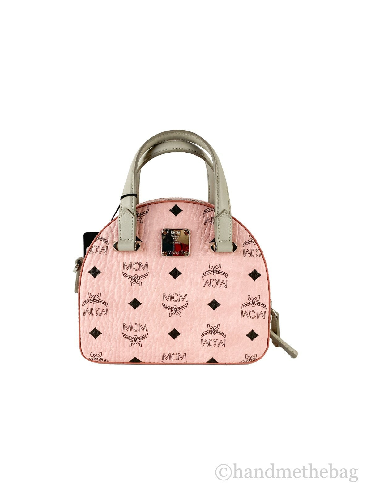 MCM MCM Signature Half Moon Top Handle Crossbody Women's Bag