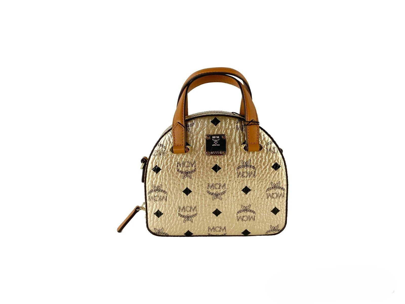 MCM MCM Half Moon Mini Round Top Tote Crossbody Women's Bag