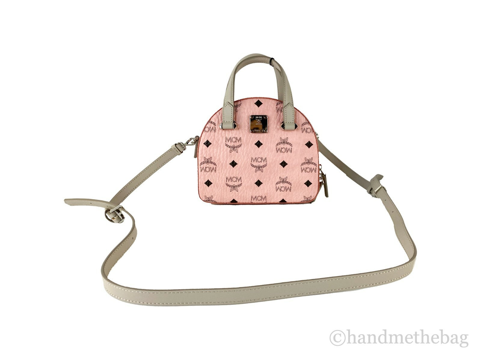MCM MCM Signature Half Moon Top Handle Crossbody Women's Bag