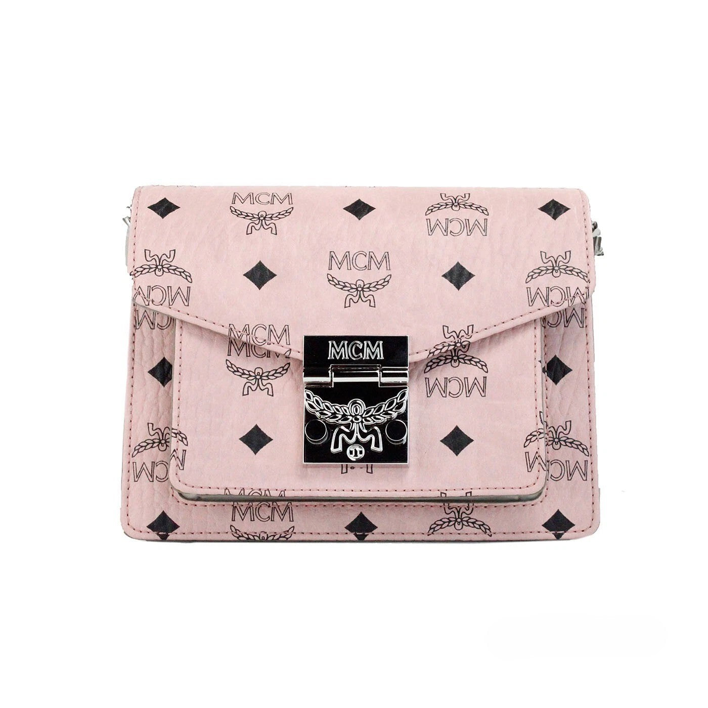 MCM MCM Signature Patricia Leather Mini Flap Lock Crossbody Women's Bag