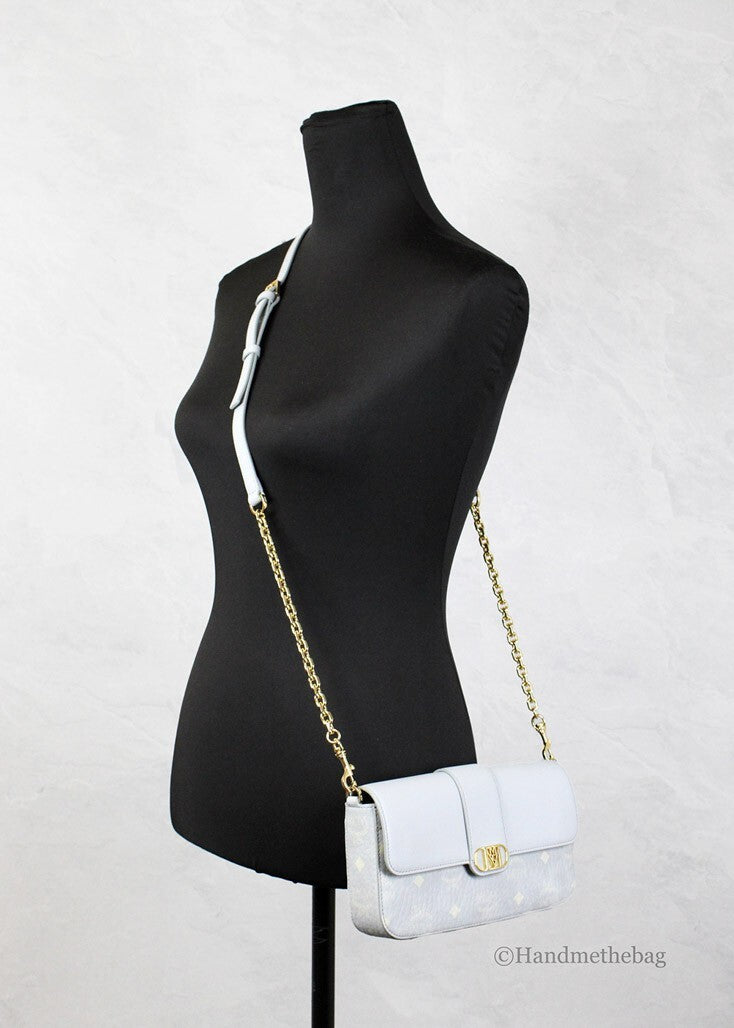 MCM MCM Small Mode Travia Pebbled Visetos Leather Shoulder Crossbody Clutch Women's Bag