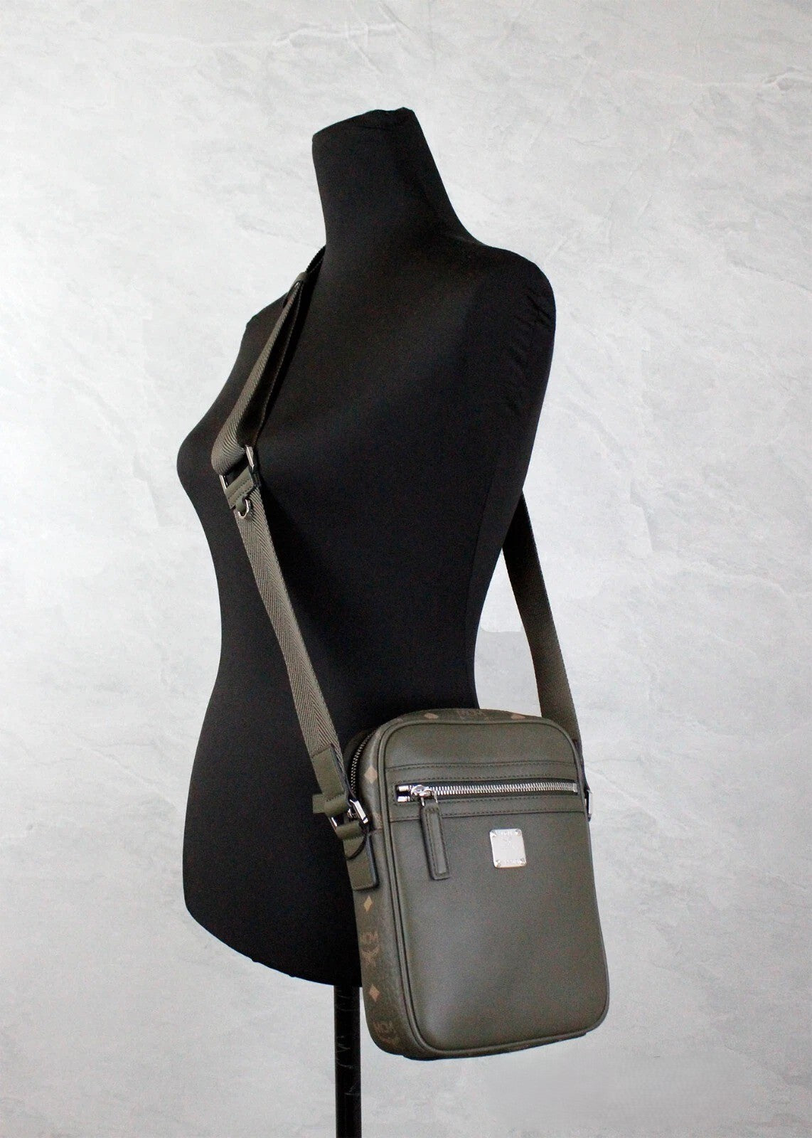 MCM MCM Visetos Leather Camera Crossbody Women's Bag