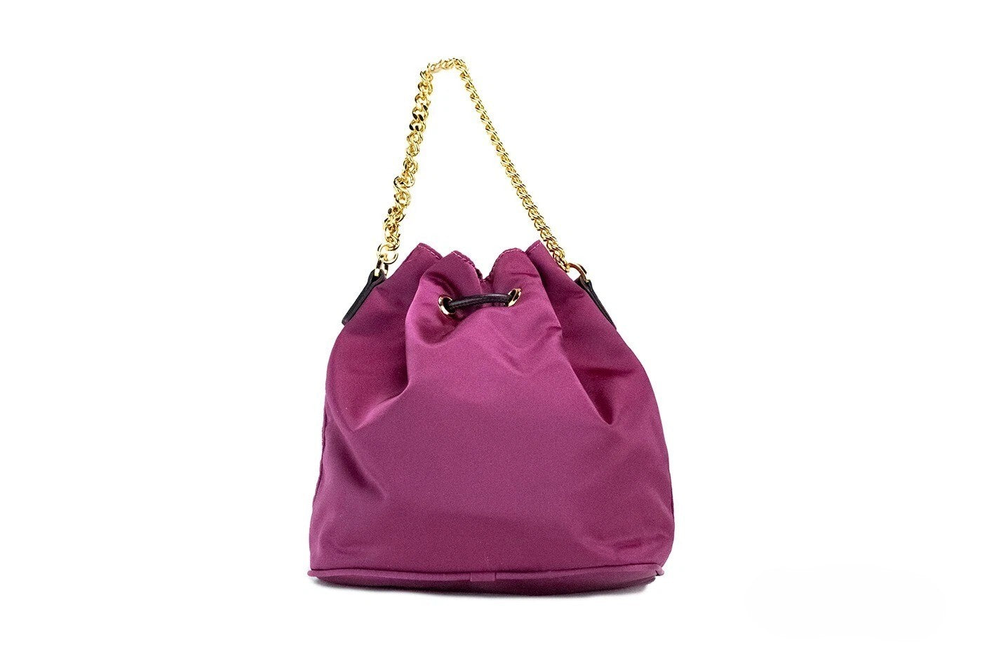 Versace Versace Small Dahlia Nylon Medusa Pendant Bucket Chain Crossbody Bag Women's Purse