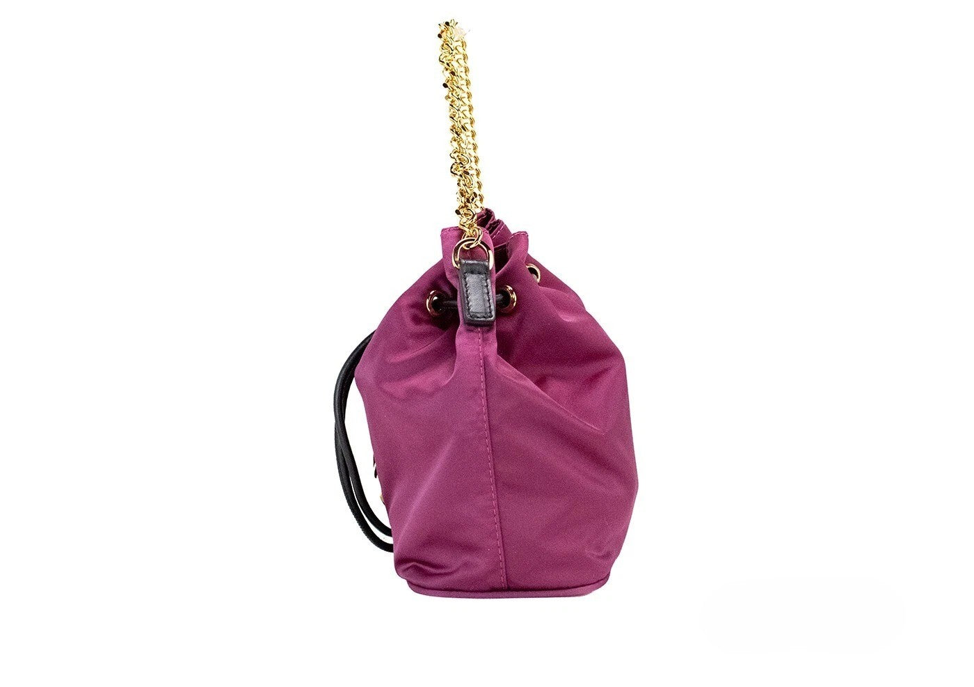 Versace Versace Small Dahlia Nylon Medusa Pendant Bucket Chain Crossbody Bag Women's Purse