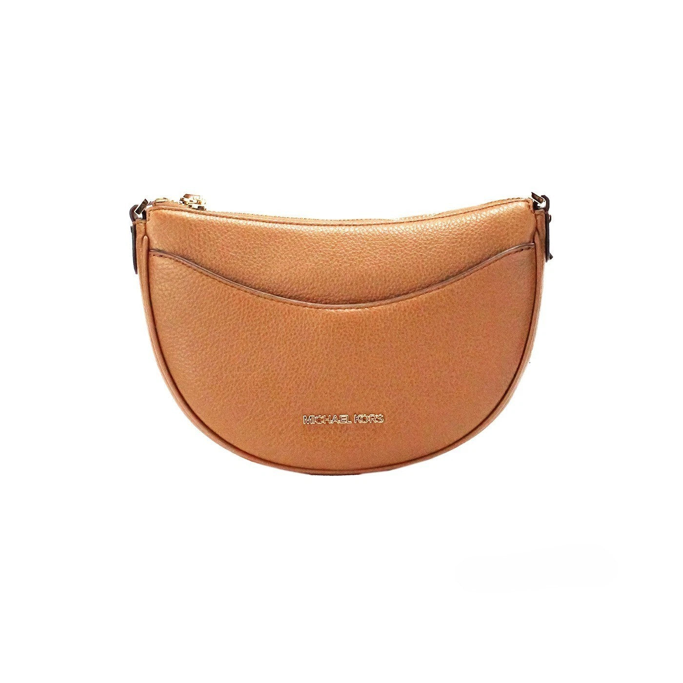 Michael Kors Michael Kors Dover Small Luggage Pebbled Leather Half Moon Crossbody Bag Women's Purse