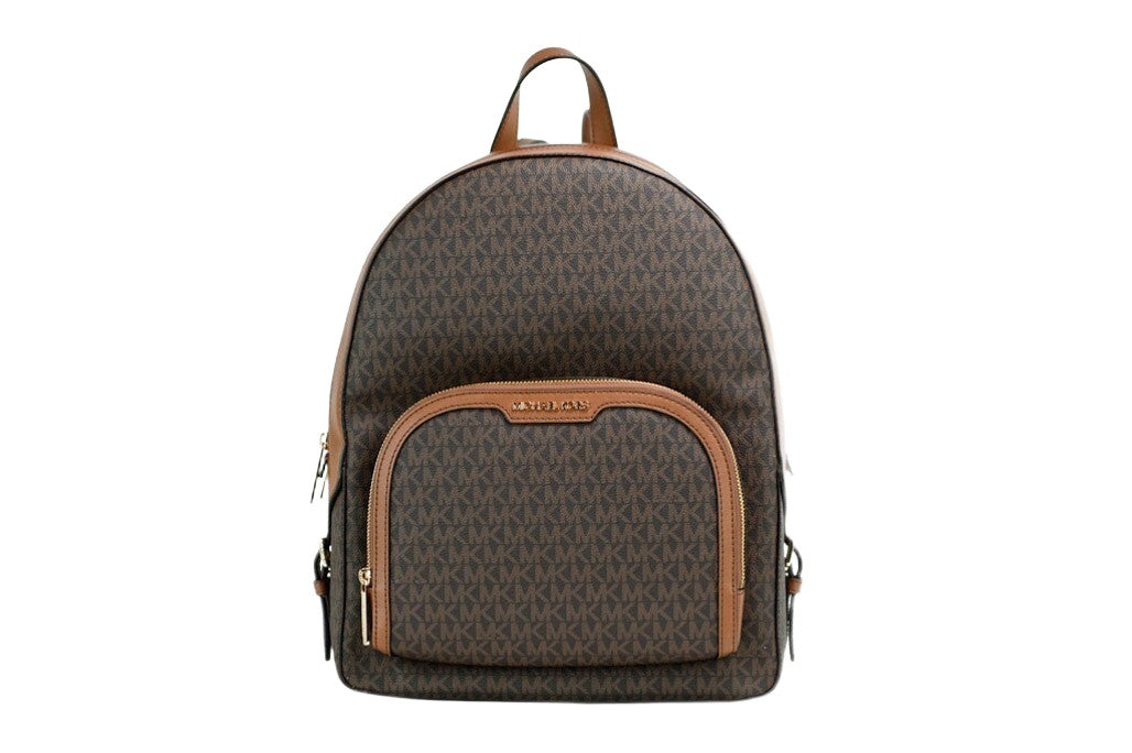 Michael Kors Michael Kors Jaycee Large Brown Signature PVC Shoulder Backpack Women's Bookbag