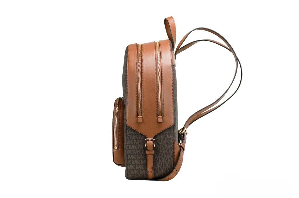 Michael Kors Michael Kors Jaycee Large Brown Signature PVC Shoulder Backpack Women's Bookbag