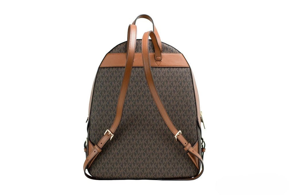 Michael Kors Michael Kors Jaycee Large Brown Signature PVC Shoulder Backpack Women's Bookbag