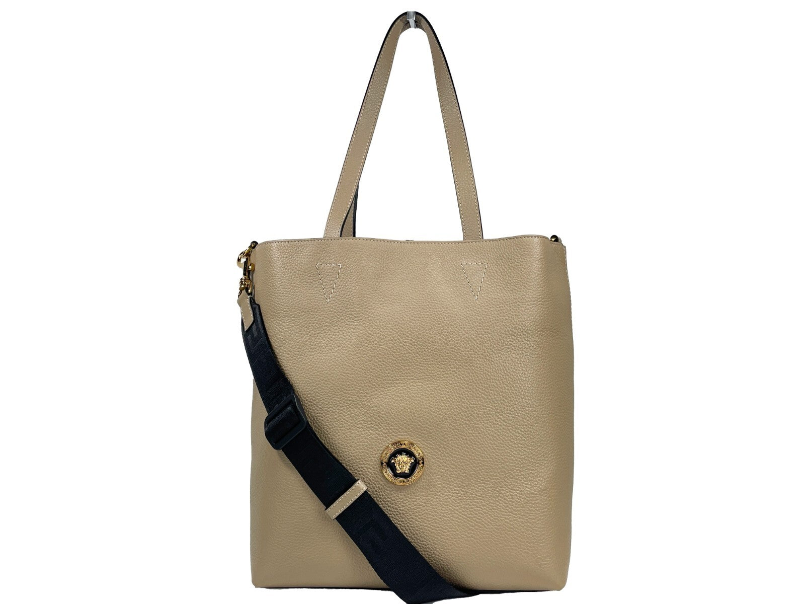 Versace Versace Medusa Large Leather Tote Bag With Women's Pouch