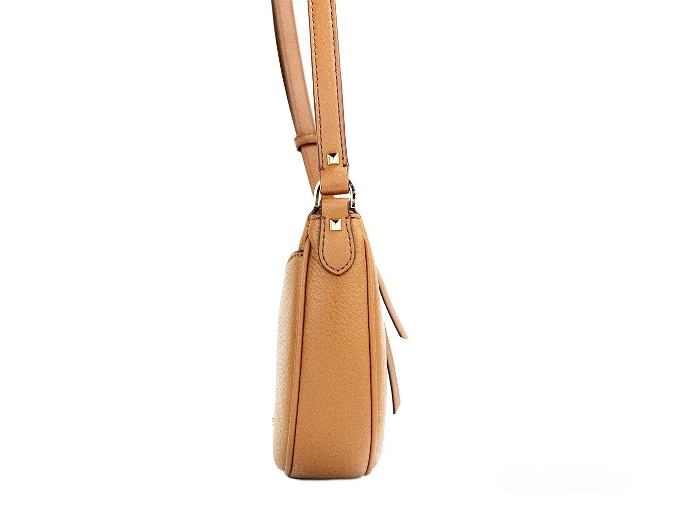 Michael Kors Michael Kors Dover Small Luggage Pebbled Leather Half Moon Crossbody Bag Women's Purse