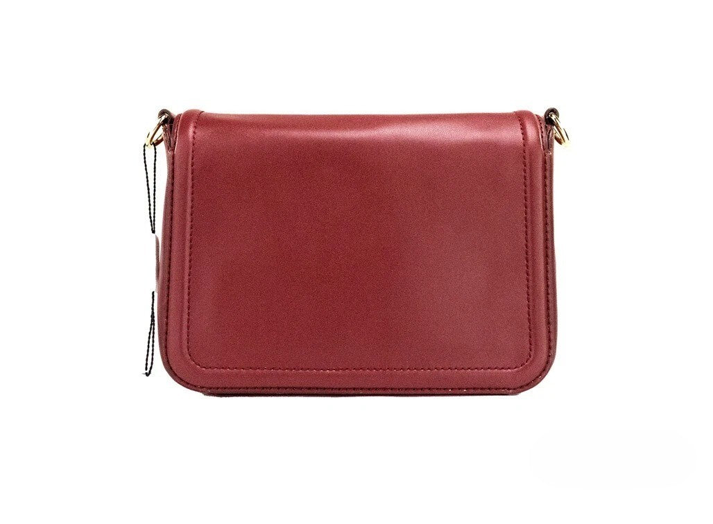 Marc Jacobs Marc Jacobs Medium Metal Signet Syrah Smooth Leather Flap Crossbody Purse Women's Bag
