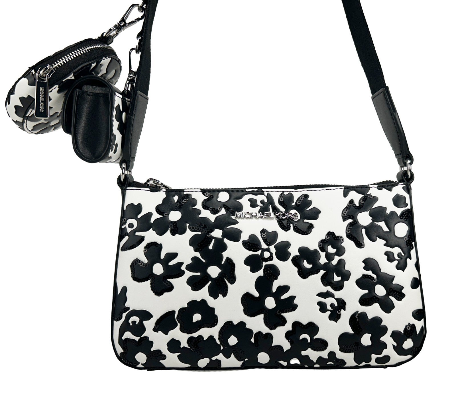 Michael Kors Michael Kors Floral Crossbody Tech Attachment Bag Women's Purse