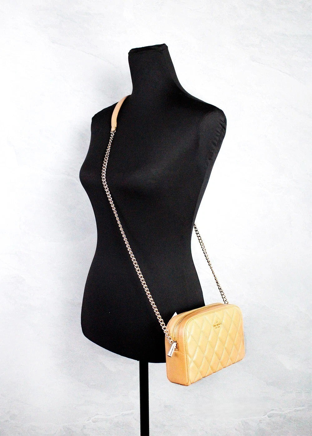 Kate Spade Kate Spade Carey Mini Tiramisu Quilted Smooth Leather Camera Crossbody Women's Bag