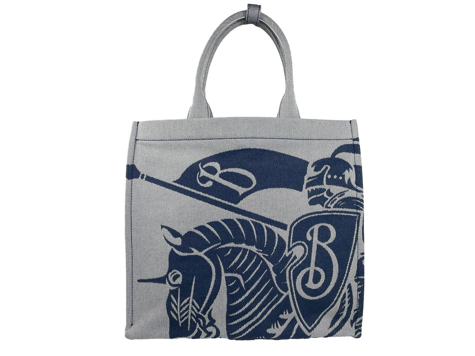 Burberry Burberry Navy EKD Canvas Tote Bag With Coin Women's Pouch
