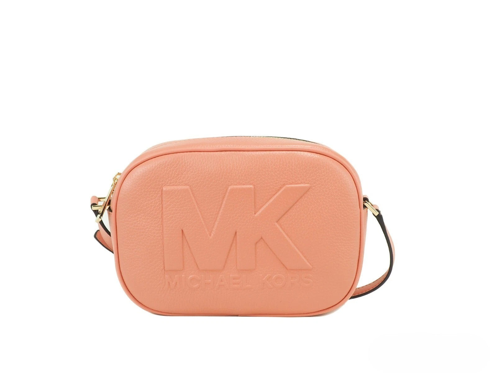 Michael Kors Michael Kors Jet Set Travel Medium Sherbert Leather Oval Camera Crossbody Women's Bag