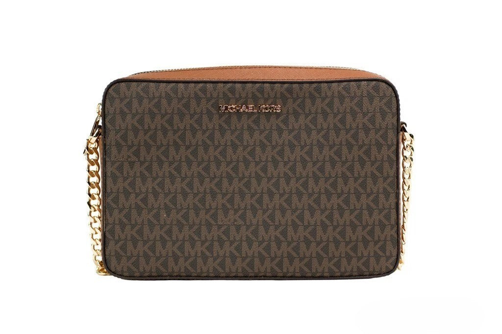 Michael Kors Michael Kors East West Crossbody Bag (Brown Women's SIgnature)