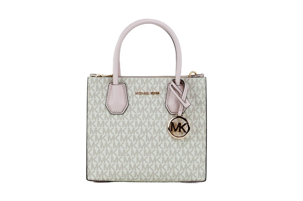 Michael Kors MICHAEL KORS Mercer 35S1GM9M2B Medium Logo And Leather Accordion Crossbody Bag In Powder Blush Women's Multi