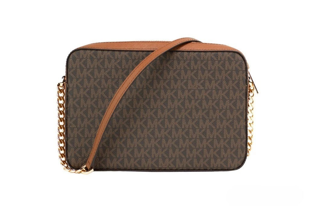 Michael Kors Michael Kors East West Crossbody Bag (Brown Women's SIgnature)