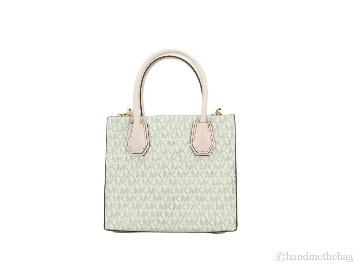 Michael Kors MICHAEL KORS Mercer 35S1GM9M2B Medium Logo And Leather Accordion Crossbody Bag In Powder Blush Women's Multi