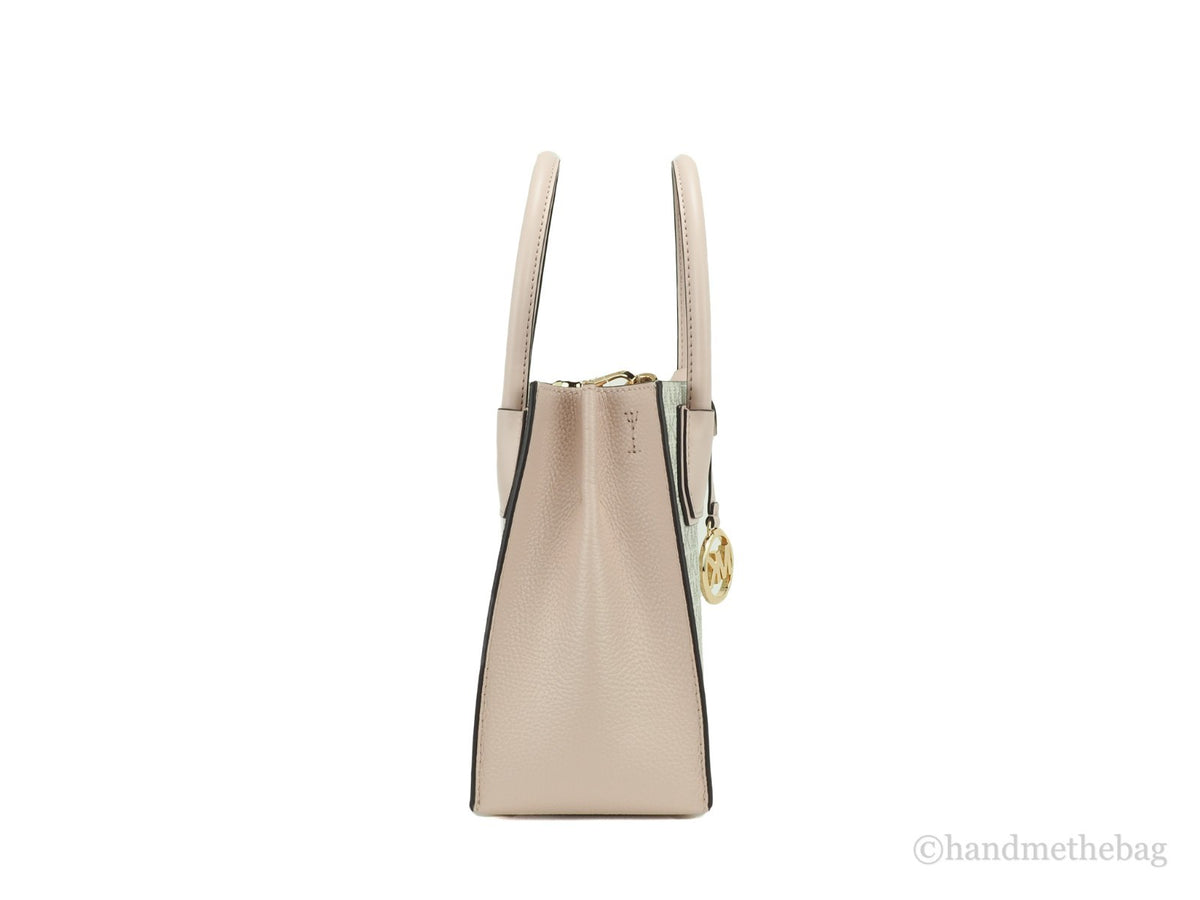 Michael Kors MICHAEL KORS Mercer 35S1GM9M2B Medium Logo And Leather Accordion Crossbody Bag In Powder Blush Women's Multi