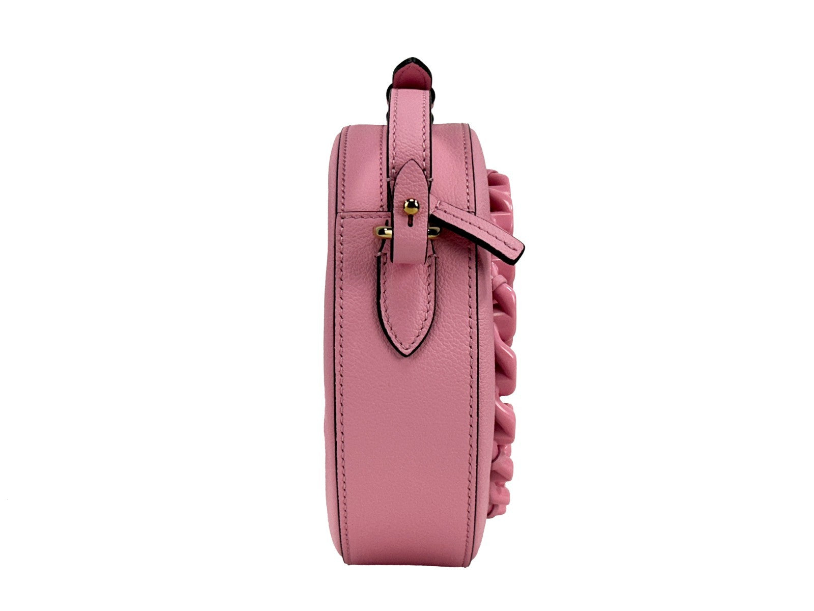 Versace Versace Round Disco Leather Camera Case Crossbody Women's Bag