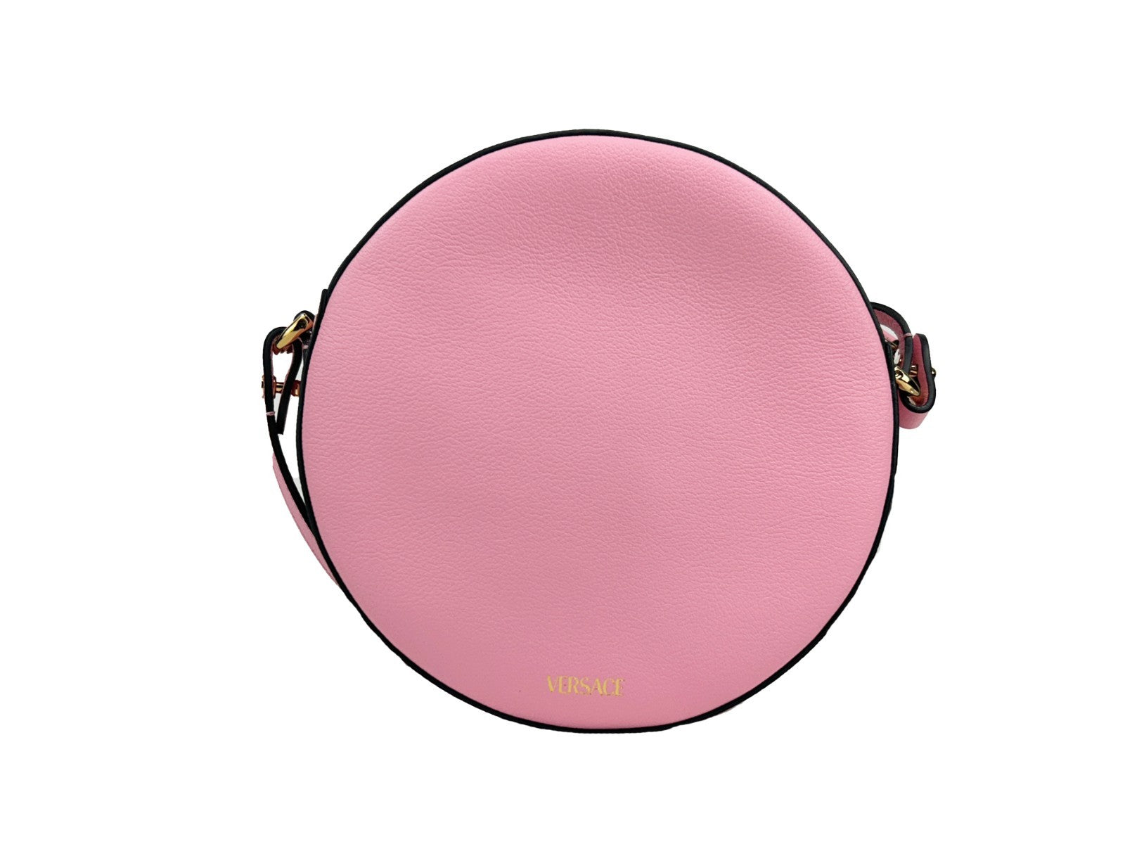 Versace Versace Round Disco Leather Camera Case Crossbody Women's Bag