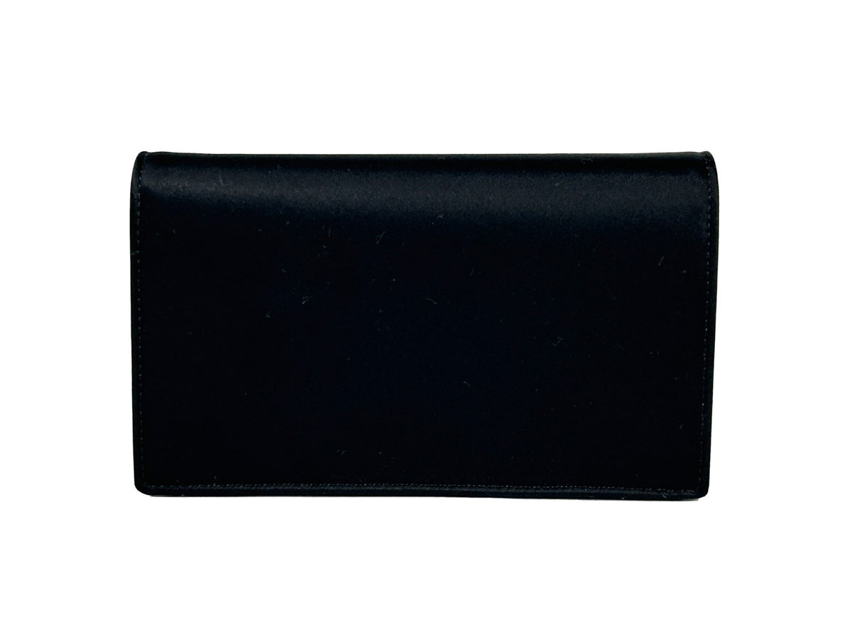 Versace Versace Mini Chain Black Crossbody Wallet Women's Bag