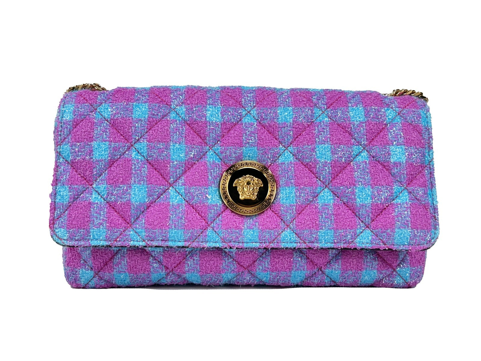 Versace Versace Wool Lurex Medium Shoulder Crossbody Women's Bag