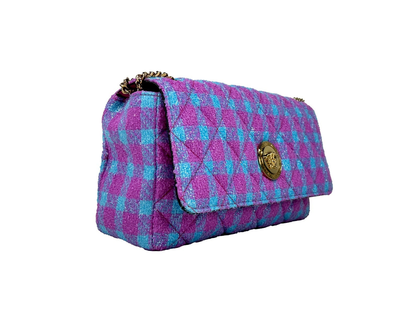 Versace Versace Wool Lurex Medium Shoulder Crossbody Women's Bag